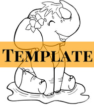 Load image into Gallery viewer, Summer Elephant Template