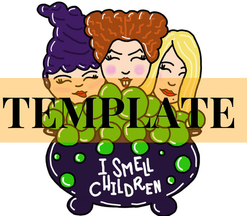 Cute Hocus Pocus Cauldron TEMPLATE