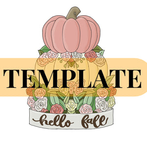 Hello Fall Chic Pumpkins TEMPLATE