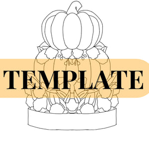 Hello Fall Chic Pumpkins TEMPLATE