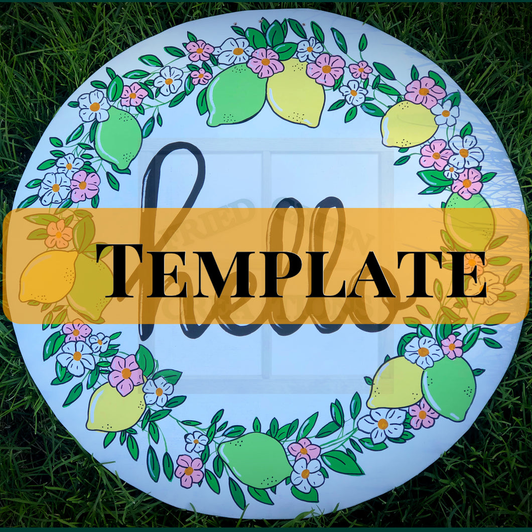 Lemon & Lime Fruit Round TEMPLATE