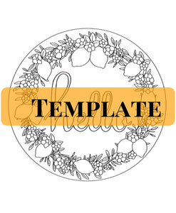 Lemon & Lime Fruit Round TEMPLATE