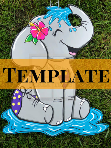 Summer Elephant Template