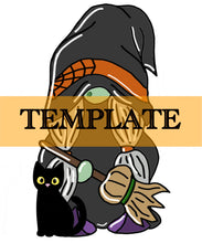 Load image into Gallery viewer, Witchy Gnome &amp; Cat TEMPLATE