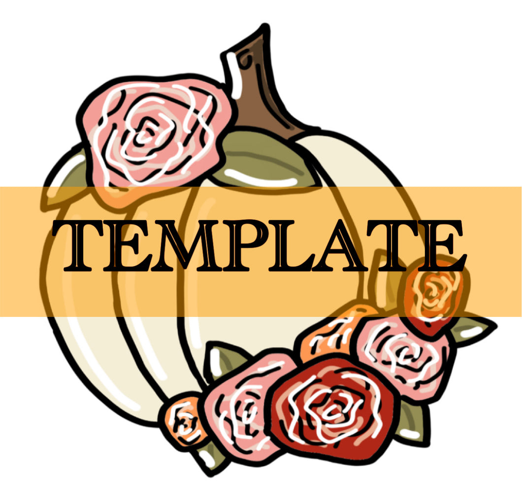 Pumpkin & Flowers TEMPLATE