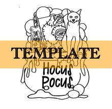 Load image into Gallery viewer, Hocus Pocus Cauldron TEMPLATE