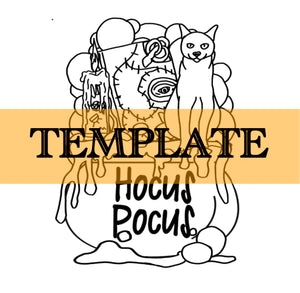 Hocus Pocus Cauldron TEMPLATE