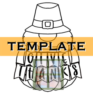 Pumpkin Pilgrim Gnome TEMPLATE