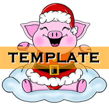 Load image into Gallery viewer, Winter Pig TEMPLATE